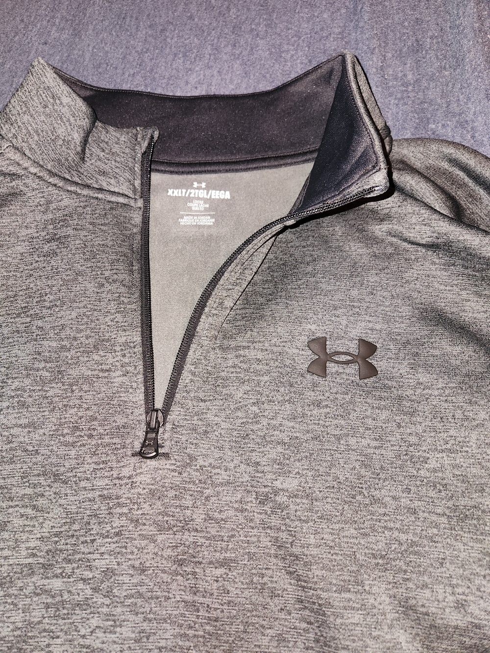Under Armour Grey Quarter-Zip Pullover - Picture 3 of 4